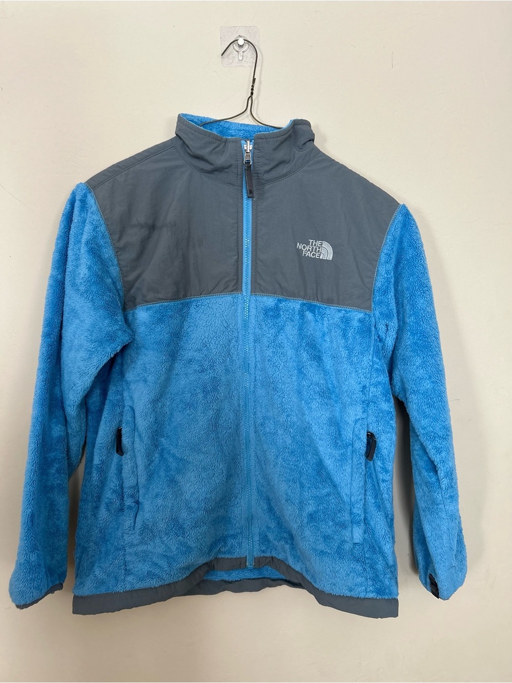 The North Face Kids Blue and Gray Fleece Jacket
